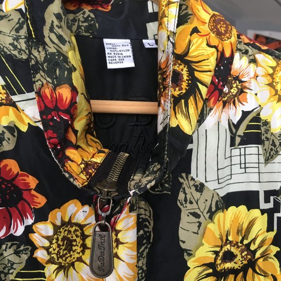 FUDA International Floral Silk Bomber Jacket - Picture 3 of 7